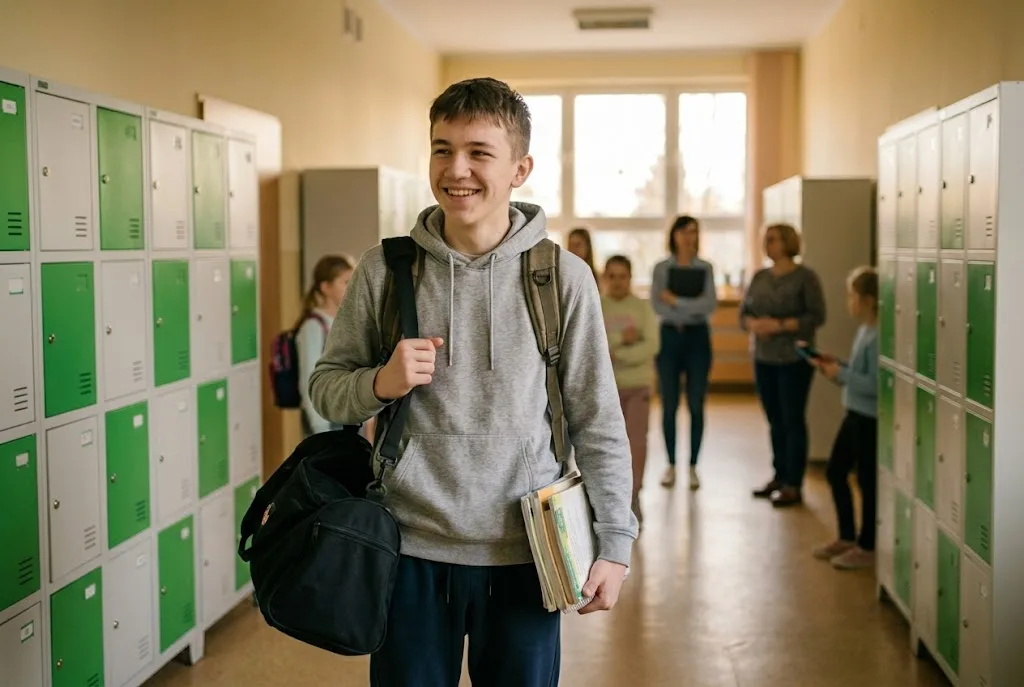 Усміхнений учень Dialog у школі